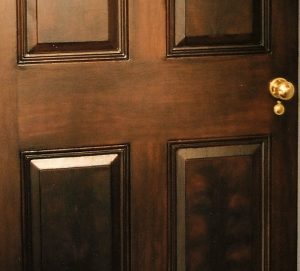 Wood graining - faux mahogany door